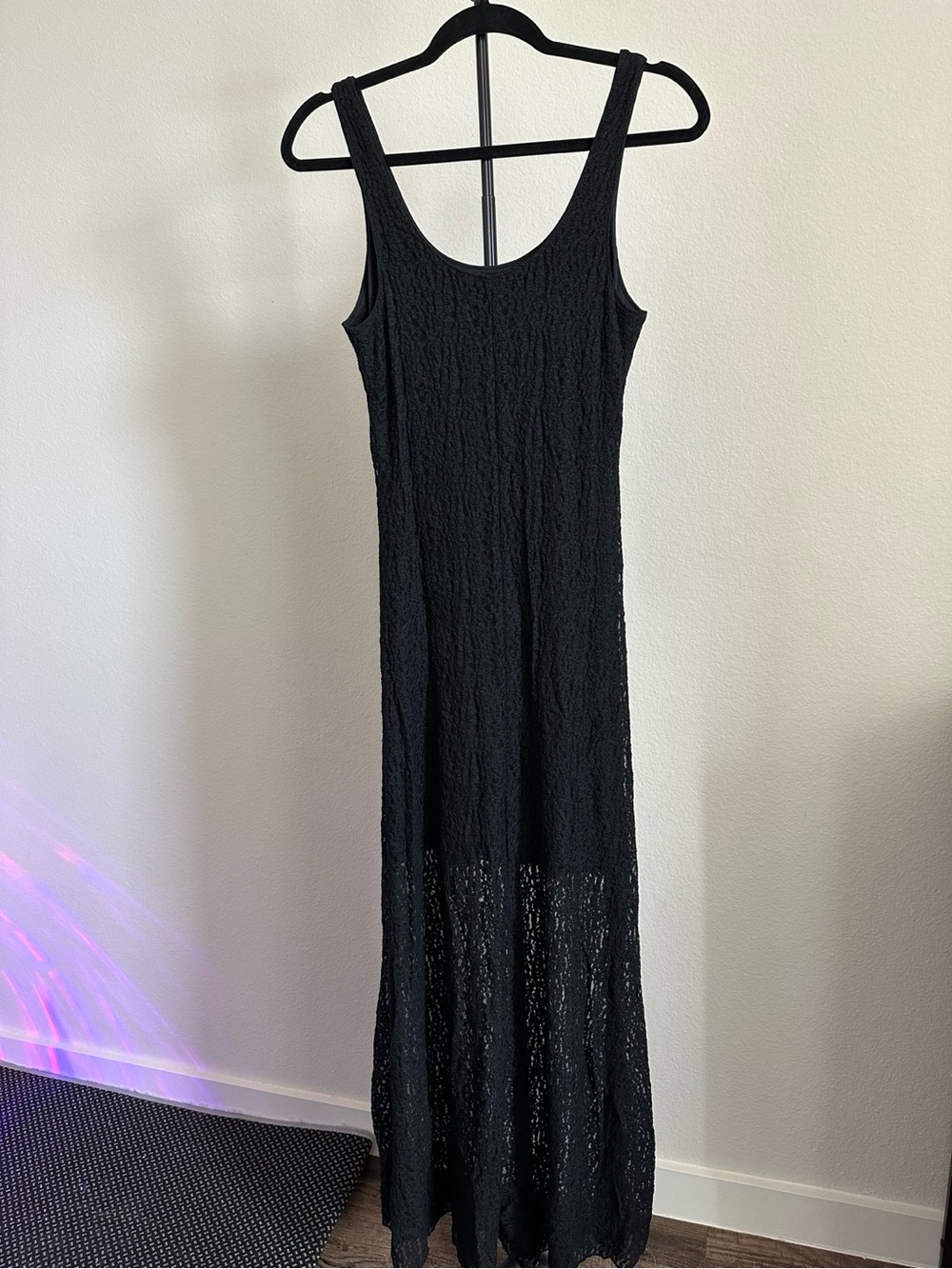 a new day Black Lace Tank Maxi Dress